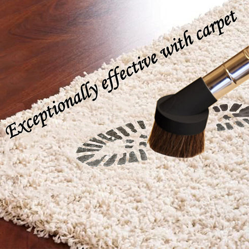 Household Cleaning Kit Attachments - Vacuum Cleaner Accessories: 2 Horse Hair Dust Brushes and Air Driven Pet Upholstery Turbo Brush with Vacuum Hose Adapter