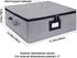 Platter Storage Case-China Storage Containers Height of 5.5'' with Sturdy Stackable Lid Wearable TC Material Include 4 Large Felt Dividers(Light Grey)