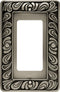 Franklin Brass 64046 Paisley Single Decorator Wall Plate / Switch Plate / Cover, Brushed Satin Pewter