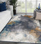 Luxe Weavers Rug Modern Area Rug - 8445 Abstract Print, Medium Pile, Blue / 2™ x 3™
