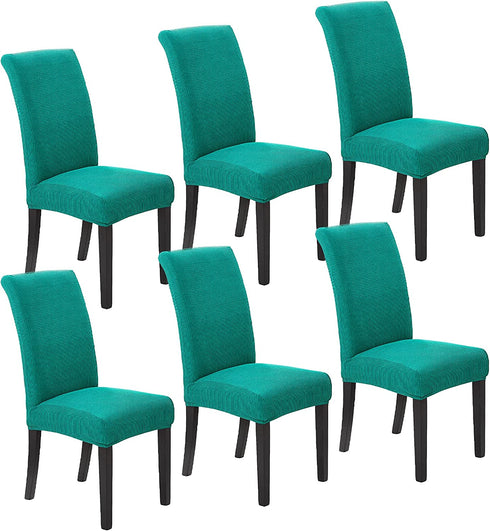 Hezuzo 6Pack or 2/4/8Pack Chair Covers for Dining Room, Stretch Removable Washable Dining Room Chair Covers Seat Protector, Dining Chair Slipcovers for Dining Room Hotel