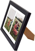 Golden State Art, 8.5x11 Black Wooden Picture Frame - White Mat for 2-5x7 Photos - Real Glass - Easel Stand for Landscape/Portrait Table Display - Home Decor - Gift for Families, Students, Friends