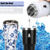 SYACOT 40 oz Stainless Steel Water Bottle, Insulated Double Wall Vacuum Leak Proof Water Flask, Metal Thermo Canteen Mug €”Wide Mouth with 2 Straw Lids(40 oz, Mint/Cobalt)