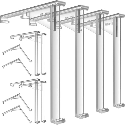 Valance Clips Vertical Blind Clear Valance Clip Bracket Valance Clips Plastic Valance Clips, Outside Mount (12 Pieces)