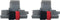 Package of Two Casio HR-100TM and HR-150TM Calculator Ink Roller, Black and Red, Compatible