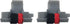 Package of Two Casio HR-100TM and HR-150TM Calculator Ink Roller, Black and Red, Compatible