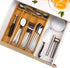 Unibambou Bamboo Utensil Drawer Organizer, Silverware Tray Organizer, Kitchen Drawer Organizer for Flatware Cutlery, Silverware Tray for Drawer (Natural)