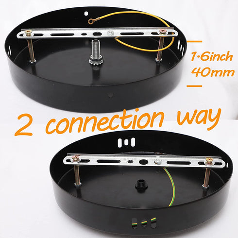 Sturkit 7.9inch Ceiling Canopy Kit with Hook, Ceiling Plate for Pendant Light with All Mounting Hardware,Black
