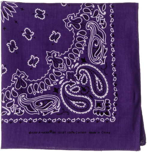 CAROLINA Have, A, Hank Paisley Bandannas, 22-Inch by 22-Inch, Purple