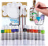 COLORFUL Stain Glass Paint Kit with 12 Colors, 3 Nylon Brushes, 1 Palette, Waterproof Acrylic Enamel Painting Set to Create Translucent Arts on Transparent Wine Glasses, Porcelain, Window and Ceramics