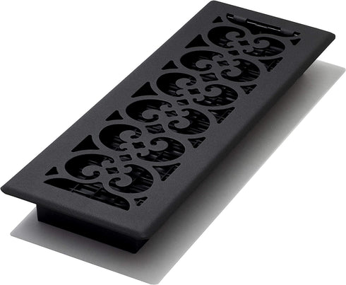 Decor Grates ST414 Decor Floor Register, 4x14 Inches, Textured Black