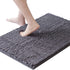 Lifewit Extra Soft Bathroom Rug Mat, Absorbent Shaggy Chenille Bath Rug, Non Slip Plush Rugs for Bathroom,Tub and Shower, Grey, 20 —30 inch