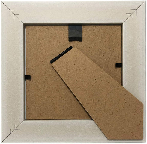 3.5x3.5 Picture Frame White (Cream Color) Square Photo Frame Desktop Display Mount on the wall. The front opening size 2.9x2.9. Plexiglass Panel (not Glass), Plastic Packaging (not Carton Packaging).