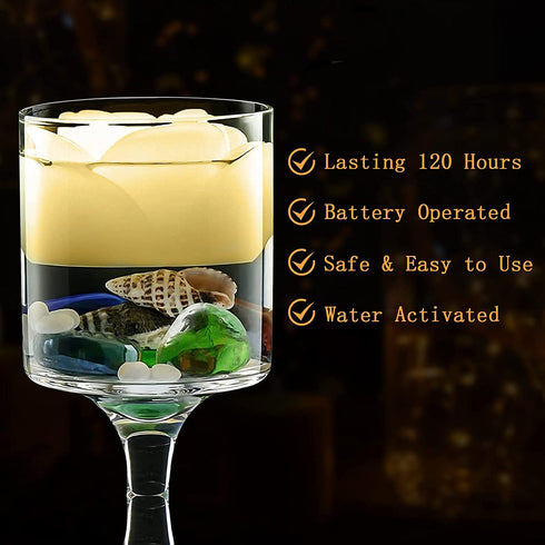 ARDUX LED Floating Candles - Flameless Floating Rose Tea Lights Waterproof Flower Wax Candles Battery-Powered for Wedding Centerpieces Pool Party Decoration (Pack of 4, Warm White)