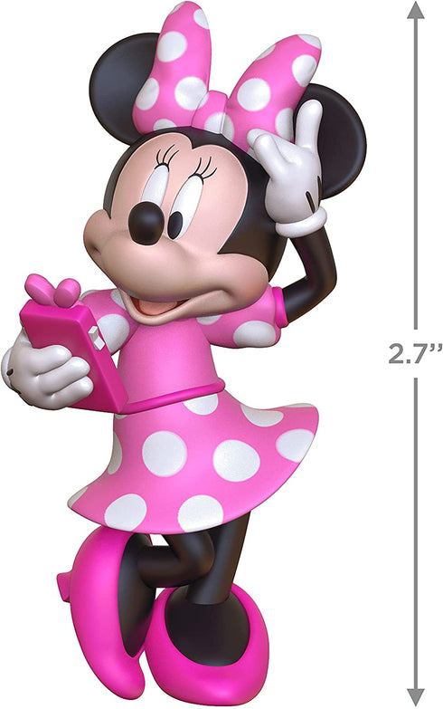 Hallmark Keepsake Christmas Ornament 2021, Disney Minnie Mouse Phoning a Friend