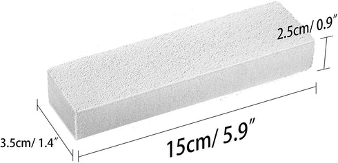 20 Pieces Pumice Stones for Cleaning - Pumice Scouring Pad, Pumice Stick Cleaner for Removing Toilet Bowl Ring, Bath, Household, Kitchen, Pool, 5.9 x 1.4 x 0.9 Inch (White)