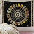 Sun Constellation and Star Tarot Card Tapestry - Bohemian Astrology Tapestries Zodiac Wall Hanging for Home Bedroom Aesthetic Wall Art Decor Black Tapestry