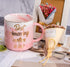 Mugpie Mother In Law Gifts from Daughter In Law - Best Amazing Mother In Law Coffee Mug - Funny Birthday Gifts for Mom from Son in Law - Mother's Day Christmas gifts Idea - Cute Pink Cup 11.5oz