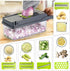 Cambom Onion Chopper Vegetable Chopper Mandoline Slicer Dicer with Colander Basket And Container Food Chopper Onion Cutter with Protective Gloves(Gray)