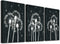 Canvas Wall Art For Living Room Family Wall Decor For Bedroom Kitchen Black And White Pictures Dandelion Flowers Painting Fashion Office Artwork 3 Pieces Framed Canvas Art Bathroom Home Decorations