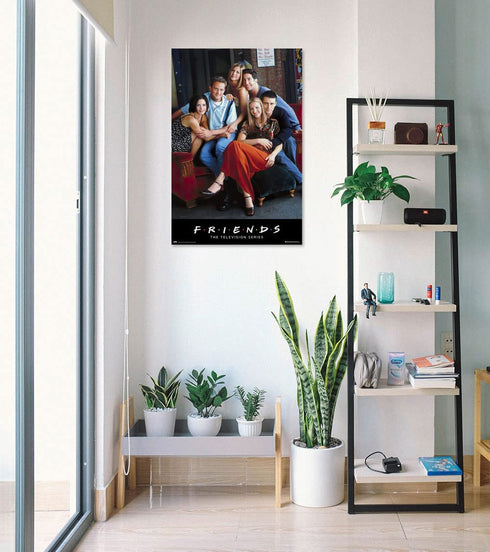 POSTER STOP ONLINE Friends - TV Show Poster (The Friends on Couch at Central Perk Cafe) (Size: 24 x 36")