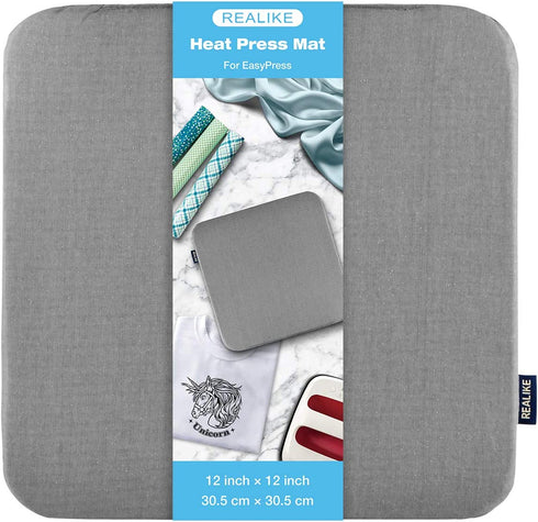 REALIKE Heat Press Mat for Cricut Easypress 2/Cricut Easypress(12X12 inch), Easy Press Mat for HTV Craft Vinyl Ironing Insulation Transfer Projects