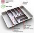 Mueller Large Flatware Kitchen Drawer Organizer, Expandable 19.7" x 15" Silverware Organizer, 6 Compartments, Heavy-Duty, Cutlery Tray for Utensils or Stuff, Dining Room, Living Room, Beige Mocha