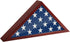 Americanflat Flag Case for Veterans - Fits a folded 3' x 5' American Military Flag - Triangle Display with Polished Plexiglass (Mahogany)