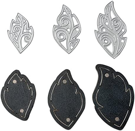 Sizzix 661330 Movers & Shapers Magnetic Die Set with Thinlits, Leaf Charms by Lindsey Serata (6 Pieces)