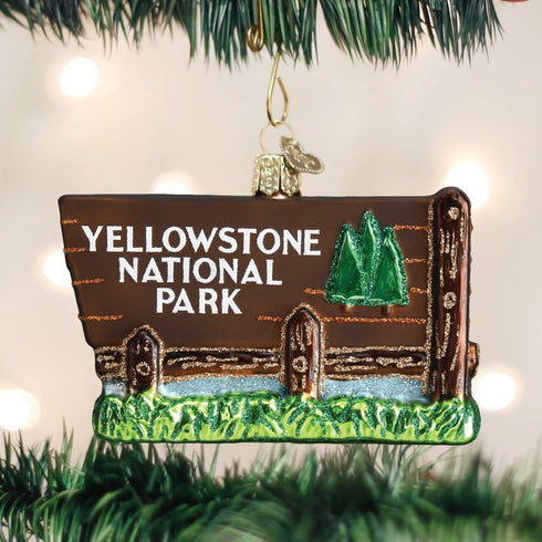 Old World Christmas Ornaments: State Parks Glass Blown Ornaments for Christmas Tree, Yellowstone National