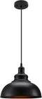 Farmhouse Pendant Light, Asnxcju Black Pendant Light Fixtures, Industrial Vintage Hanging Ceiling Light Fixture for Kitchen, Barn, Dining Room (1 Pack)