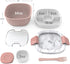 Bentgo® Salad - Stackable Lunch Container with Large 54-oz Salad Bowl, 4-Compartment Bento-Style Tray for Toppings, 3-oz Sauce Container for Dressings, Built-In Reusable Fork & BPA-Free (Blush Marble)