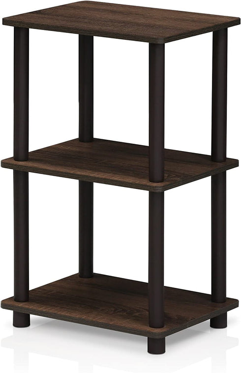FURINNO Turn-N-Tube 2 Space Shelf, Walnut/Brown