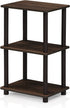 FURINNO Turn-N-Tube 2 Space Shelf, Walnut/Brown