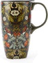 TZSSP Coffee Ceramic Mug Porcelain Latte Tea Cup With Lid 17oz. Green