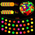100 Pieces UV Neon Glow Balloons and 53 ft Neon Streamers Paper Glow Party Garland Hanging Decorations for Birthday, Christmas, Wedding, Black Light Party Supplies (Classic Style)