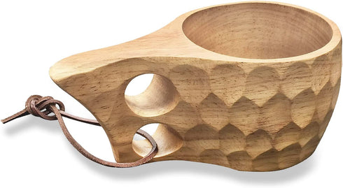 Nordic Style Handmade Finnish Kuksa Ancient Lapland Finland Style Wooden Cup (Armor)