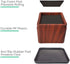 aspeike 4 Pack 3 INCH Stackable Bed and Furniture Risers, Heavy Duty Dark Wooden Printing Bed Lifts -for Adjustable Bed and Furniture Raisers Elevators for Sofas, Desks, Dorms, Tables and Chairs