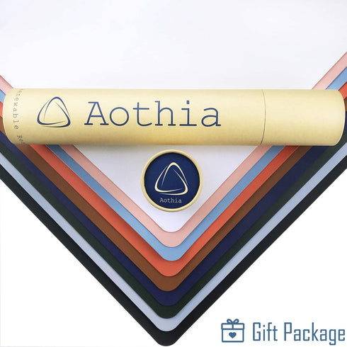 Aothia Office Desk Pad, Natural Cork & PU Leather Dual Side Large Mouse Pad, Laptop Desk Table Protector Writing Mat Easy Clean Waterproof for Office Work/Home/Decor (White,31.5" x 15.7")