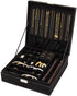 Two Layer Black Jewelry Box Organizer with Lock and Key, Display Case with Removable Tray (10.5 x 10.5 inch)