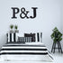 13.7" Metal Letters for Wall Decor, Corrugated Black Large 3D Letters, Decorative Farmhouse Hanging Alphabet Signs for Home Bedroom Office Wedding Party (H)