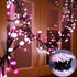 Quntis Christmas Firecracker Fairy String Lights, 13FT 400 LEDs Outdoor Indoor Valentines Cluster Twinkle Lights - Linkable Xmas Decor Lights 8 Modes for Wedding Party Window Yard Tree, Pink White