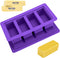 Butter Mold with Lid, Silicone Butter Tray Container for Making 4 Butter Sticks, Food Grade Silicone Butter Molds for Butter Pudding, Ice Cube, Chocolates, Cheesecake (Purple)