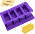 Butter Mold with Lid, Silicone Butter Tray Container for Making 4 Butter Sticks, Food Grade Silicone Butter Molds for Butter Pudding, Ice Cube, Chocolates, Cheesecake (Purple)