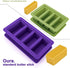Butter Mold with Lid, Silicone Butter Tray Container for Making 4 Butter Sticks, Food Grade Silicone Butter Molds for Butter Pudding, Ice Cube, Chocolates, Cheesecake (Purple)