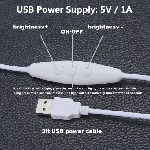 LED Table Lamp for Bedroom, Living Room, Home Office, 3-Color Temperature Bedside Lamps, Dimmable Table Light, Small Desk Night Light, Unique House Warmging Gift