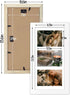 Golden State Art, 7x14 White Photo Wood Collage Frame with Mat displays (3) 4"x6" Pictures (Wood - White with White Mat)