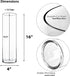CYS Excel Clear Glass Cylinder Vase (H:16" D:4") | Multiple Size Choices Glass Flower Vase Centerpieces | Hurricane Floating Candle Holder Vase