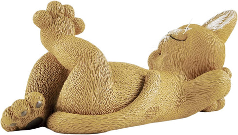 Whimsical Orange Cat Laying on Back Figurine Cute Collectible - Happy Cat Collection - Cat Lover Gifts for Women, Cat Lover Gifts for Men, Cute Cat Gifts