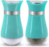 Salt and Pepper Shakers Set, Glass Salt & Pepper Dispense for Sea Salt, Black Pepper, Spices-Stylish Pioneer Dining Cooking BBQ Kitchen Gift for Women Mom Family - Mint Green